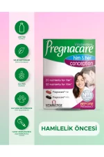 Vitabiotics Pregnacare Him and Her Conception Tablet 60 hamilelik oncesi kadin erkek takviye mineral vitamin