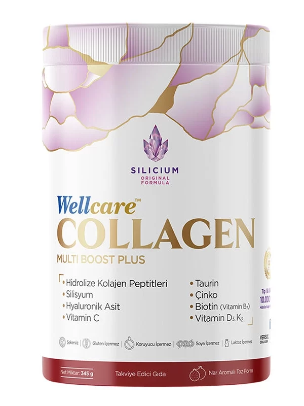 Wellcare Collagen Multi Boost Plus Tip 1 2 3 10,000 mg Nar Aromalı 345 g Toz Form