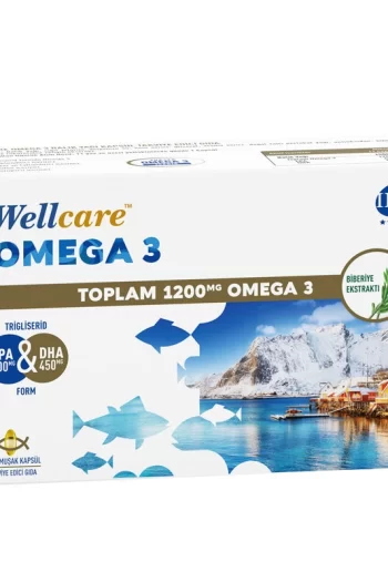 Wellcare Omega 3 1200 mg 30 Yumuşak Kapsül takviye mineral vitamin orjinal urun