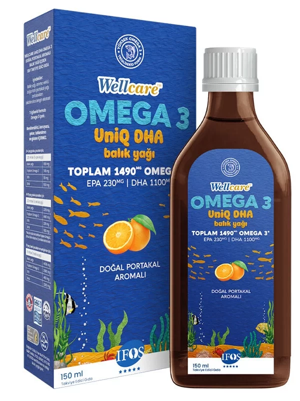 Wellcare Omega Balık Yağı Portakal Aromalı 150 ml