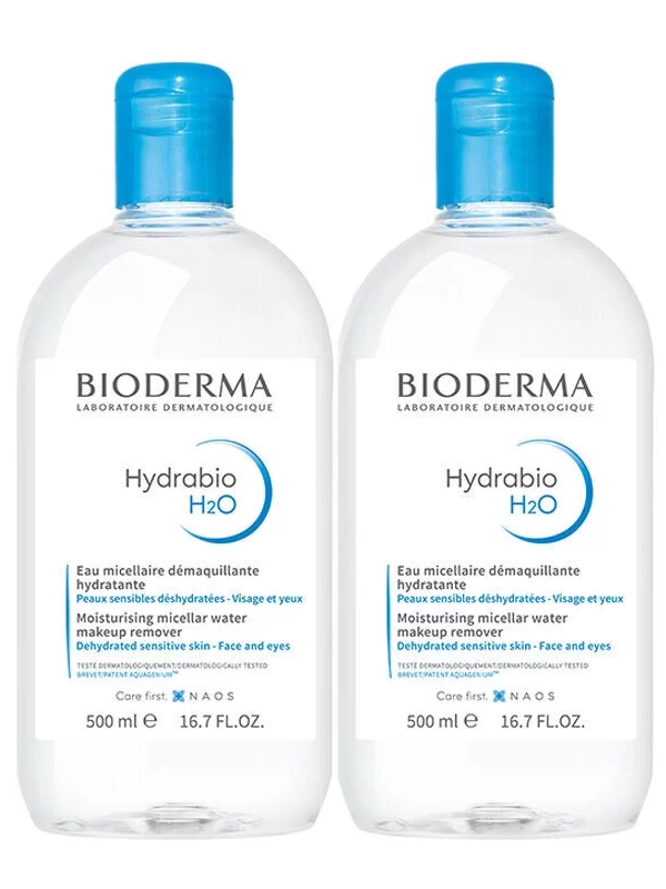 Bioderma Hydrabio H2O Nemlendirici Etkili Temizleyici Misel Su 2x500 ml İkiz Set 1