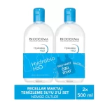 Bioderma Hydrabio H2O Nemlendirici Etkili Temizleyici Misel Su 2x500 ml İkiz Set 1