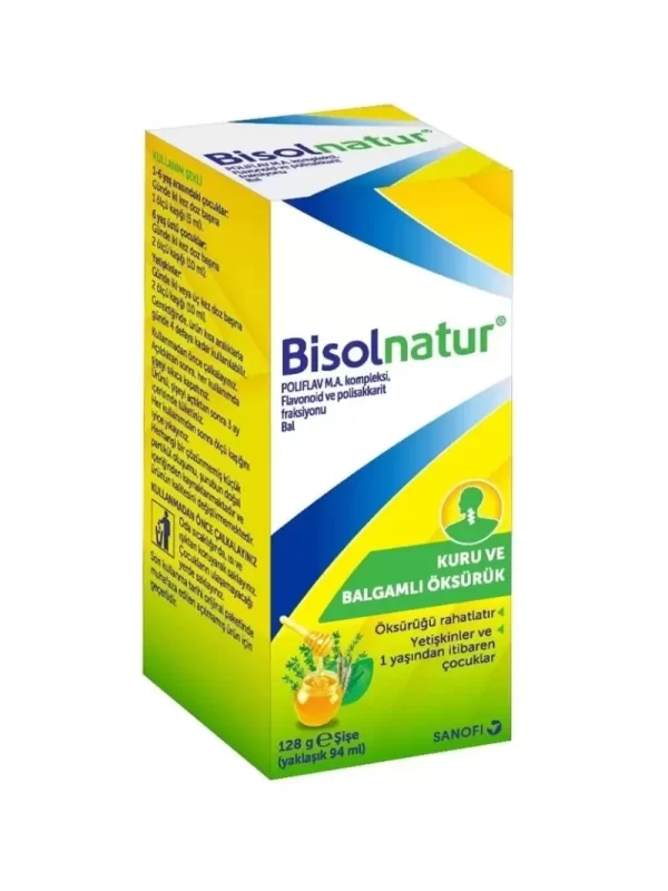 Bisolnatur Kuru ve Balgamlı Bitkisel Öksürük Şurup 128 gr