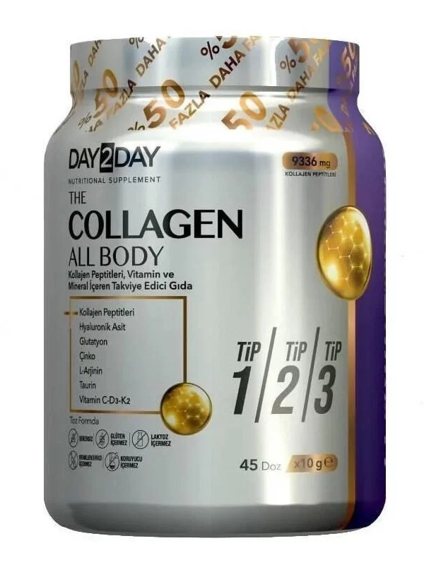 Day2Day The Collagen All Body Takviye Edici Gıda 450 gr vitamin saglik takviye gıda koljen