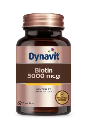 Eczacıbaşı Dynavit Biotin 5000 mcg Takviye Edici Gıda 100 Tablet sac saglik guzellik bakim takviye