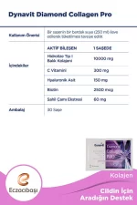 Eczacıbaşı Dynavit Diamond Collagen Pro Çilek Aromalı Hidrolize Balık Kolajeni 30 Saşe