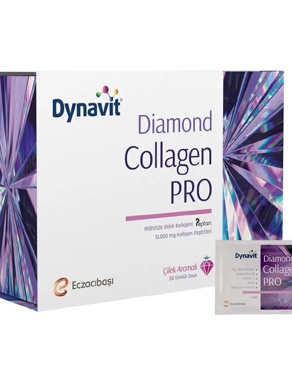 Eczacıbaşı Dynavit Diamond Collagen Pro Çilek Aromalı Hidrolize Balık Kolajeni 30 Saşe