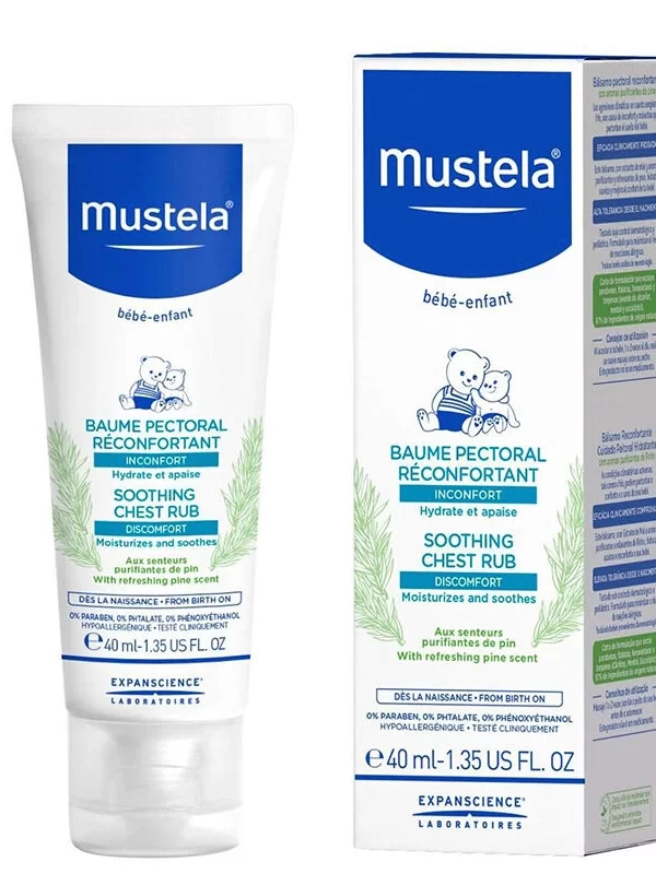 Mustela Soothing Chest Rub Rahatlatıcı Göğüs Balsamı 40 ml anne cocuk dermokozmetik krem gogus