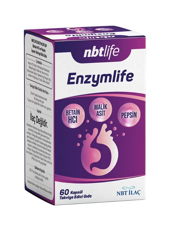 Nbt Life Enzymlife Takviye Edici Gıda 60 Kapsül takviye gıda mineral saglik