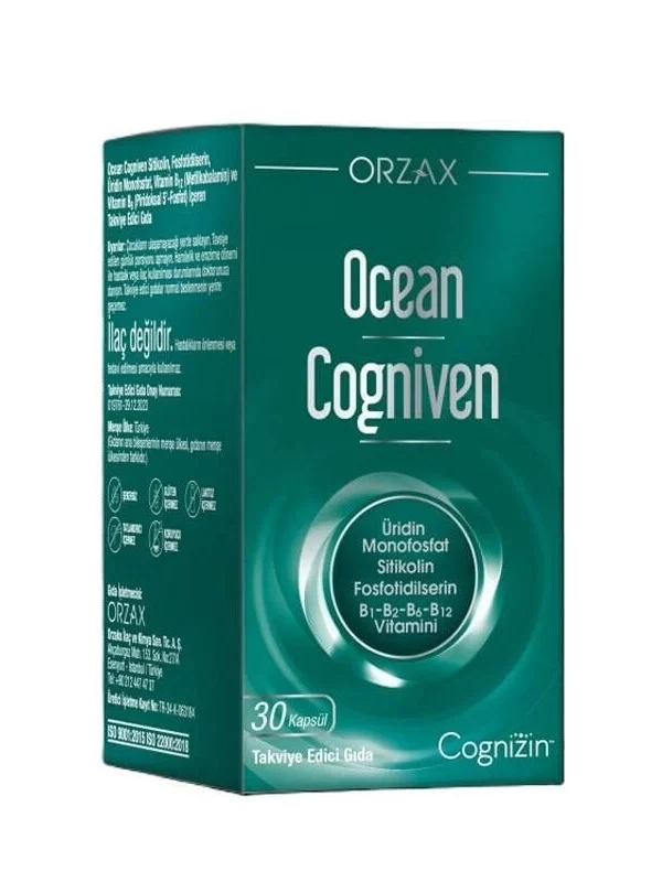 Orzax Ocean Cogniven İçeren Takviye Edici Gıda 30 Kapsül takviye gıda vitamin mineral saglik