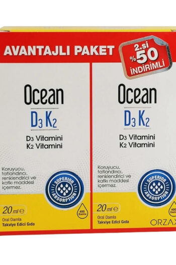 Orzax Ocean D3 K2 20 ml Takviye Edici Gıda Avantajlı Paket vitamin mineral saglik takviye d3k2