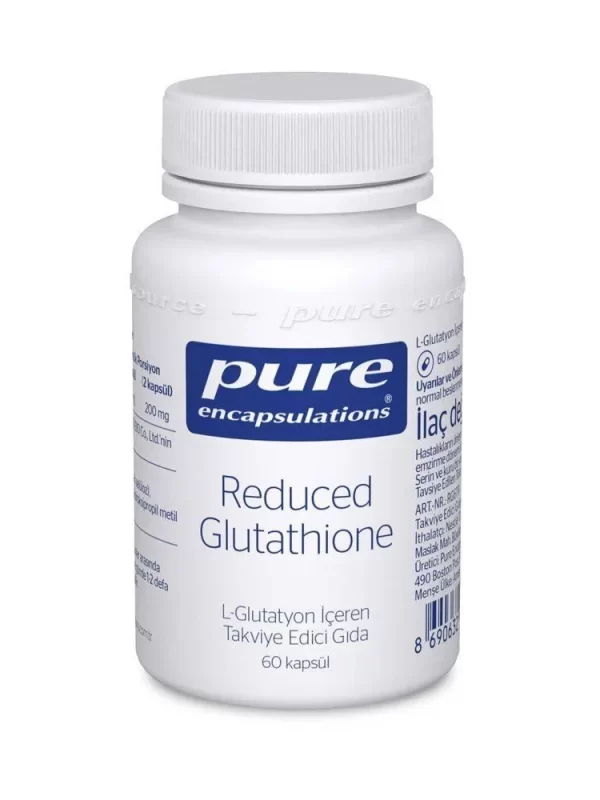 Pure Encapsulations Reduced Glutathione 60 Kapsül takviye edici gıda mineral vitamin