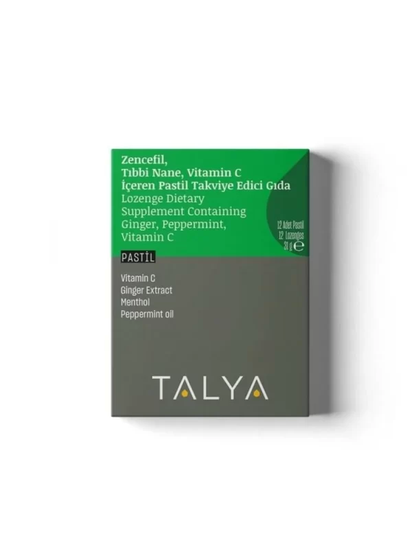 Talya Zencefil Vitamin C İçeren Pastil 12 Adet