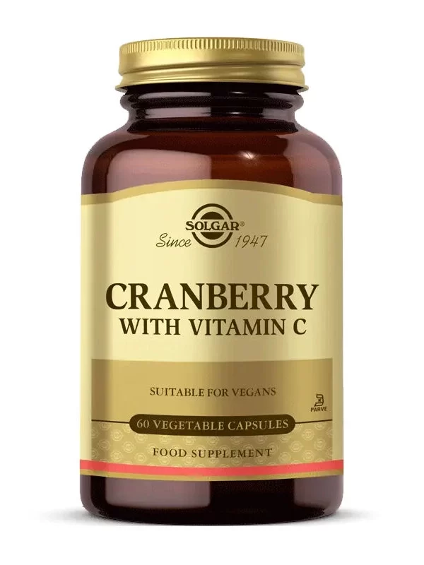 Solgar Cranberry With Vitamin C 60 Kapsül vitamin saglik mineral takviye cvitamini