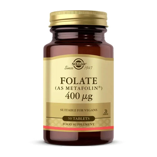 Solgar Folate (Metafolin) 400 mcg 50 Tablet takviye gida saglik