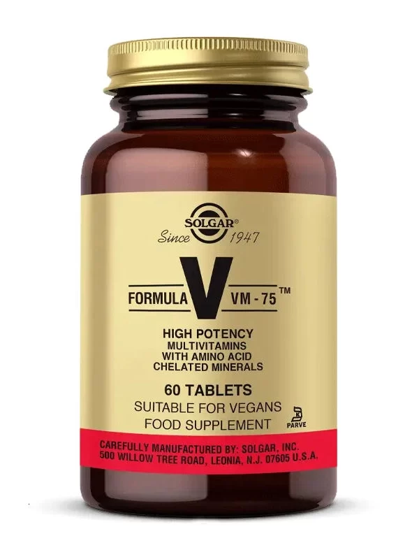 Solgar Formula VM-75 Multivitamin ve Mineral 60 Tablet multivitamin vitamin mineral saglik takviye