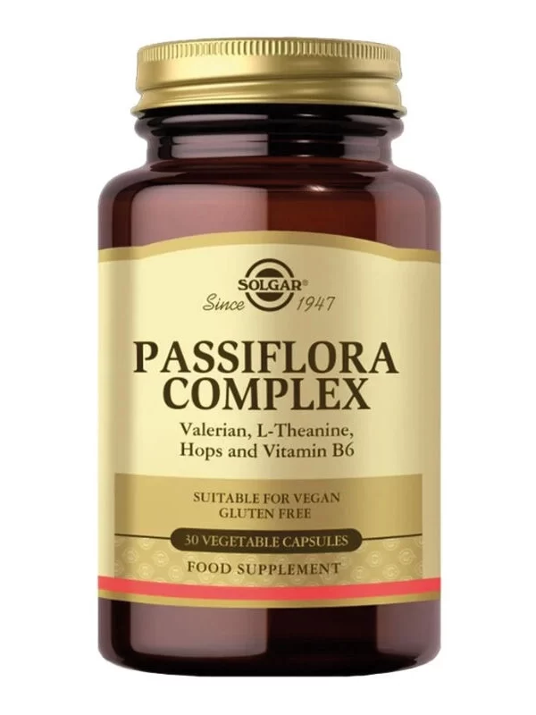 Solgar Passiflora Complex Takviye Edici Gıda 30 Kapsül takviye gida vitamin mineral saglik