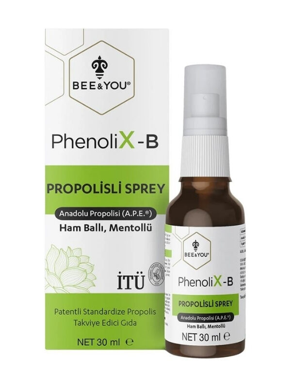 Bee & You PhenoliX-B Propolisli Sprey 30 ml takviye gıda vitamin mineral propolis