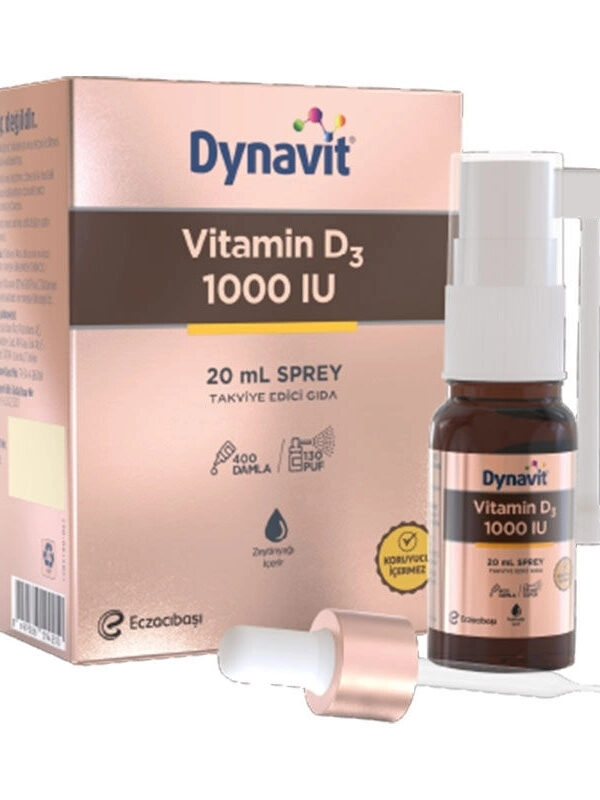 Eczacıbaşı Dynavit Vitamin D3 1000 IU Takviye Edici Gıda Sprey 20 ml