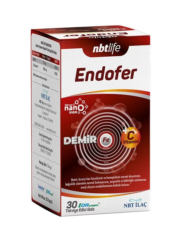 Nbt Life Endofer Takviye Edici Gıda 30 Kapsül vitamin saglik