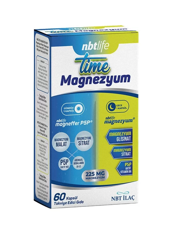 Nbt Life Time Magnezyum 60 Kapsül vitamin mineral saglik magnezyum