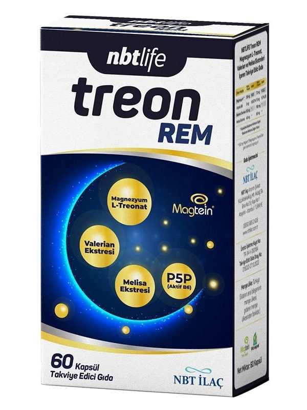 NbtLife Treon REM 60 Kapsül magnezyum vitamin mineral saglik