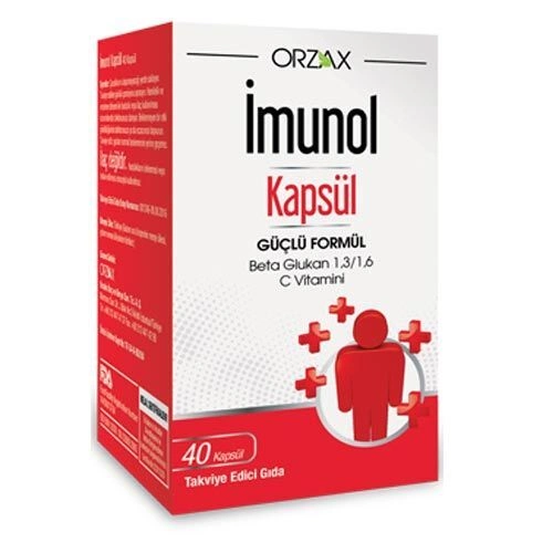 Orzax İmunol 40 Kapsül takviye vitamin mineral saglik