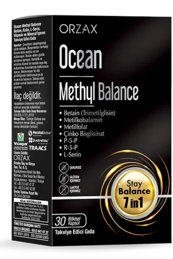 Orzax Ocean Methyl Balance Takviye Edici Gıda 30 Kapsül vitamin takviye saglik