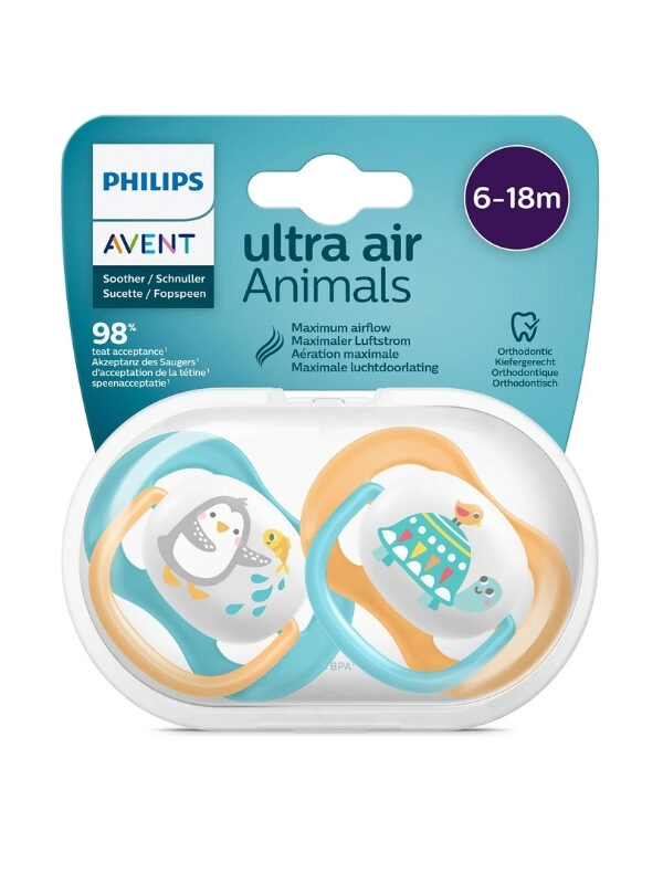 Philips Avent SCF08070 Ultra Air Animals Emzik 6-18 Ay anne bebek sağlık emzik