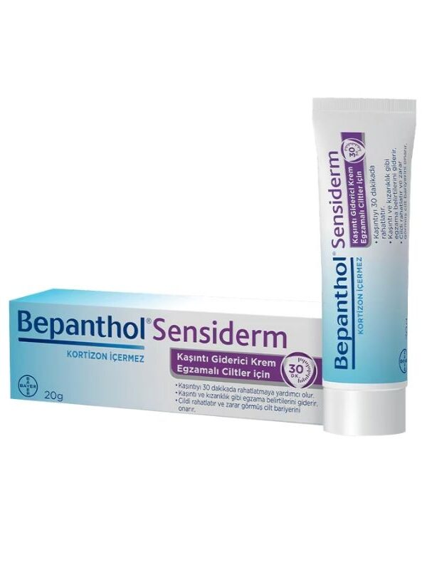 Bepanthol Sensiderm Kaşıntı Giderici Krem 50 gr egzamalı ciltler için kaşıntı azaltıcı