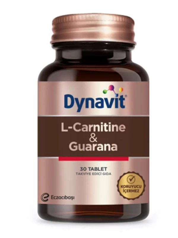 Eczacıbaşı Dynavit L-Carnitine ve Guarana Takviye Edici Gıda 30 Tablet orijinal ürün hızlı kargo