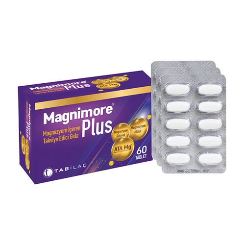 Magnimore Plus Magnezyum İçeren Takviye Edici Gıda 60 Kapsül takviye gıda magnezyum vitamin sağlık