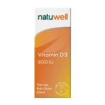 Natuwell D3 600 IU Sprey Damla 20 ml d vitamini multivitamin saglık