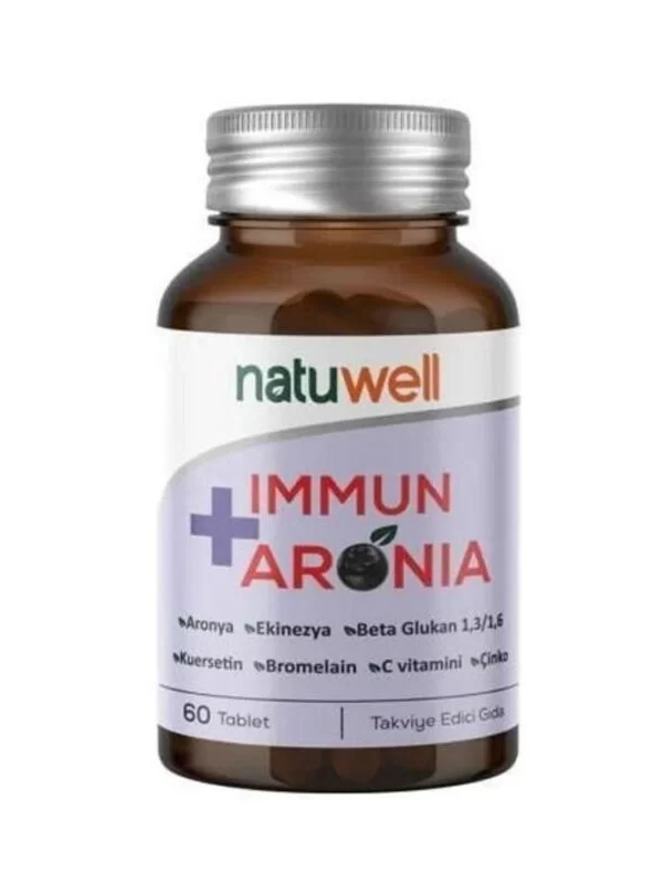 Natuwell Immun+Aronia Bitkisel Takviye Edici Gıda 60 Tablet