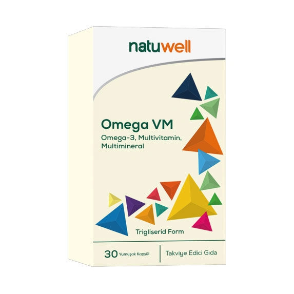 Natuwell Omega VM 30 Yumuşak Kapsül multivitamin mineral