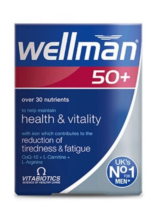 Vitabiotics Wellman 50+ Takviye Edici Gıda 30 Tablet 50 yaş üstü erkekeler için takviye gıda sağlık