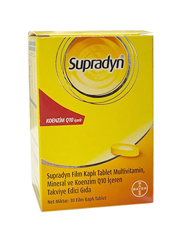 Supradyn Koenzim Q10 Takviye Edici Gıda 30 Tablet takviye edici gıda multivitamin