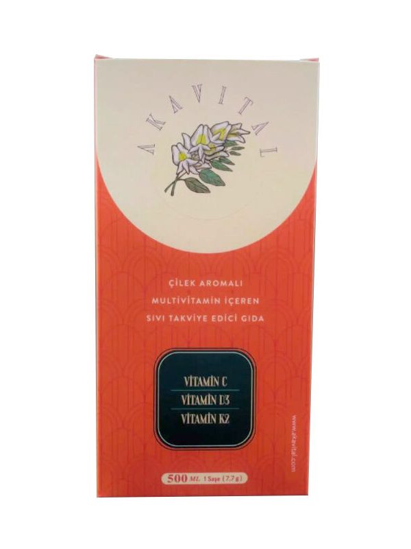 Akavital Çilek Aromalı Multivitamin İçeren Takviye Edici Gıda 500 ml Çilek aromalı multivitamin içeren takviye edici gıda