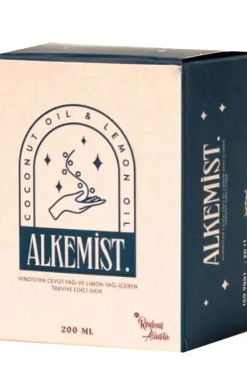 Alkemist By Reyhan Aliusta Takviye Edici Gıda 200 ml Hindistan cevizi yağı ve limon yağı içeren takviye edici gıda.