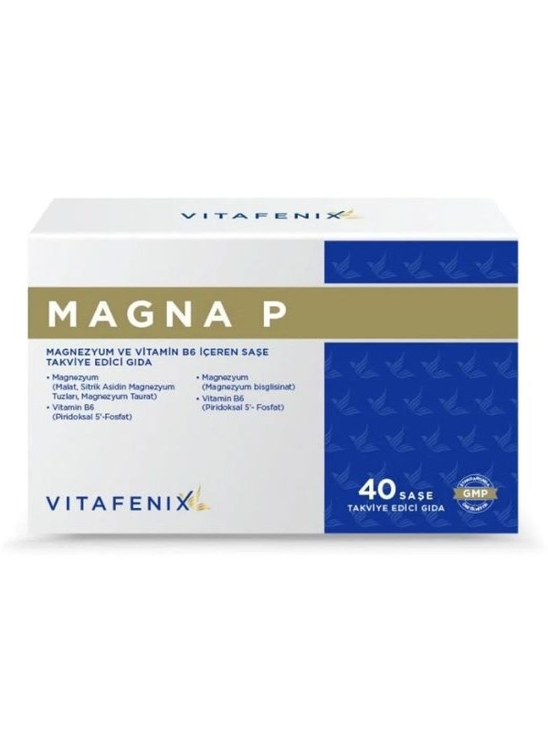 Magna P Magnezyum ve Vitamin B6 İçeren Saşe Takviye Edici Gıda